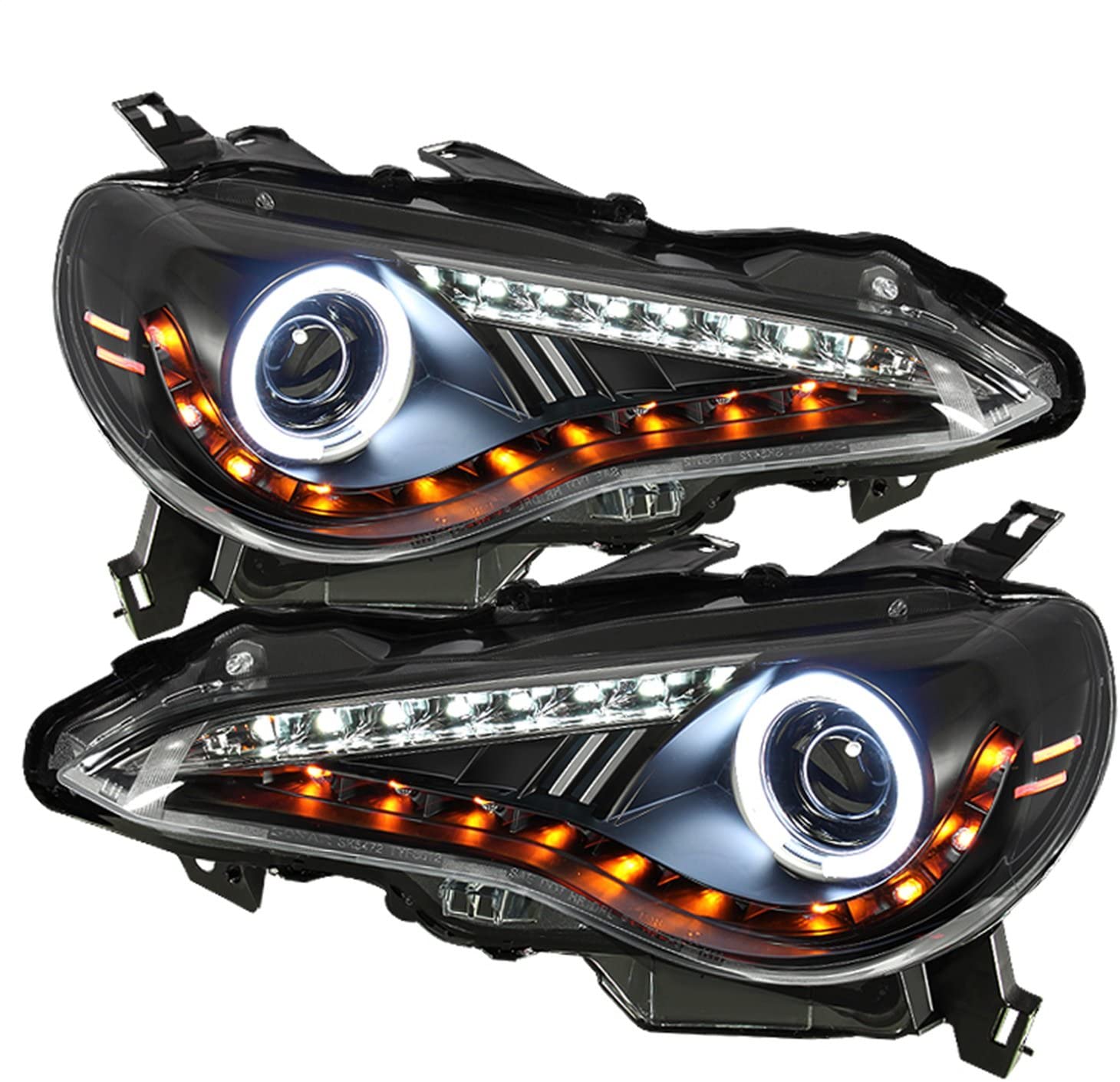 Spyder Auto 5075383 CCFL Halo Projector Headlights Black/Clear
