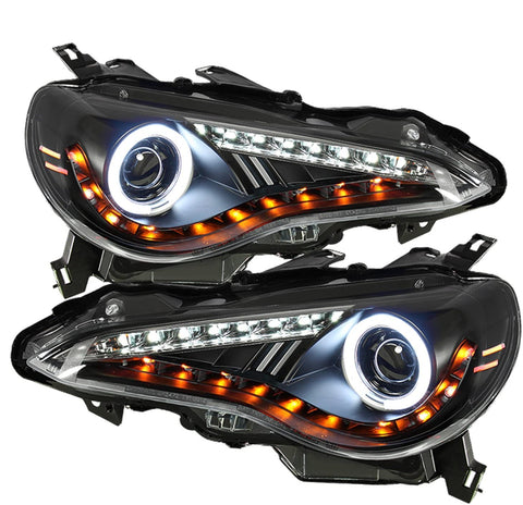 Spyder Auto 5075383 CCFL Halo Projector Headlights Black/Clear