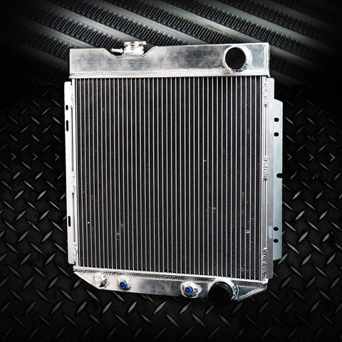 62mm Aluminum Racing Radiator Replacement For FORD MUSTANG/SHELBY V8 I6 MT/AT 1964 1965 1966