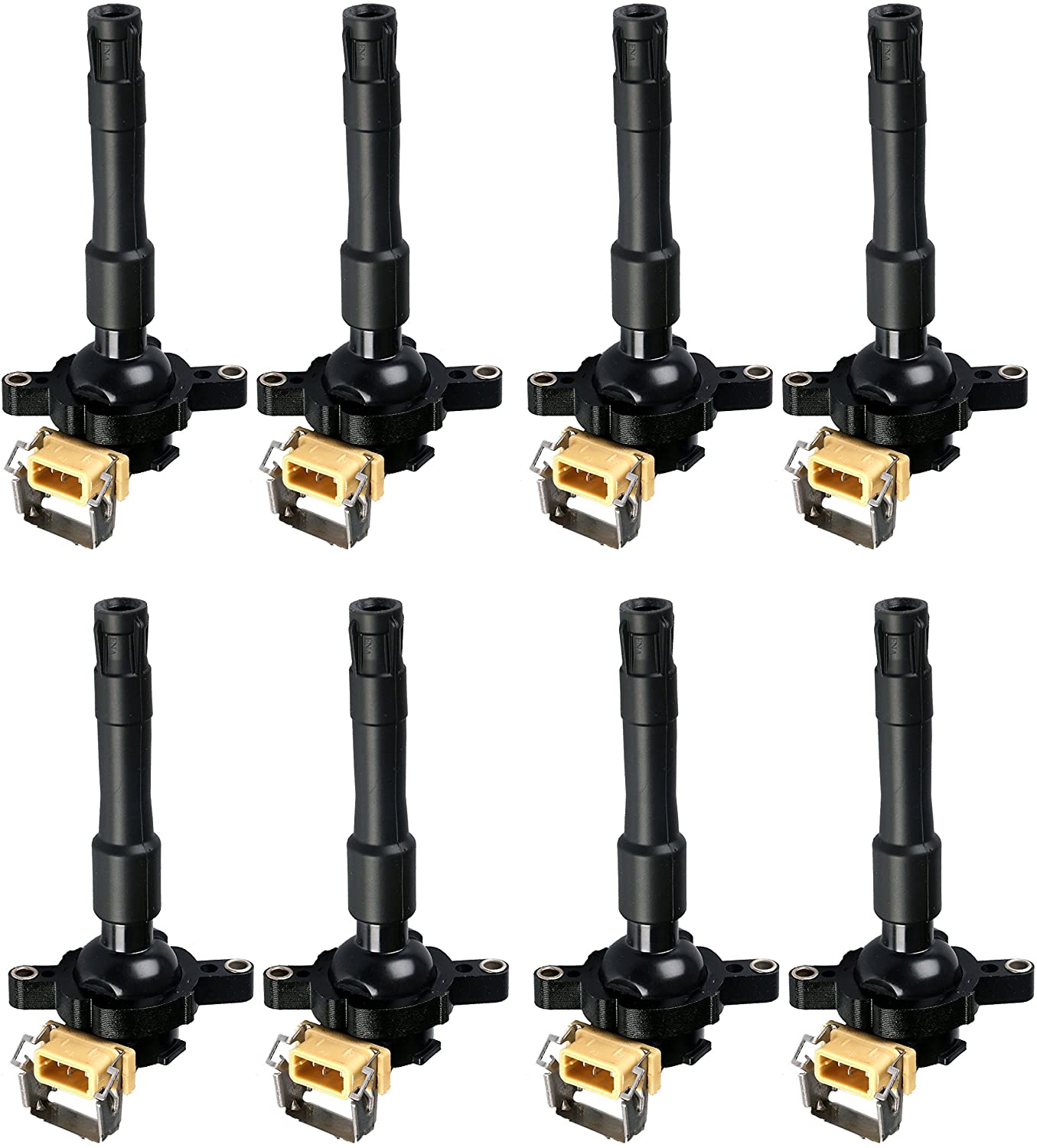 ENA Pack of 8 Ignition Coils Compatible with 97-05 BMW 540I 740I 740IL Z8 Base 4.4i Bentley Arnage Land Rover Range Rover 4.4L 4.6L 4.8L 5.0L 1748017 12139067830 12137599219