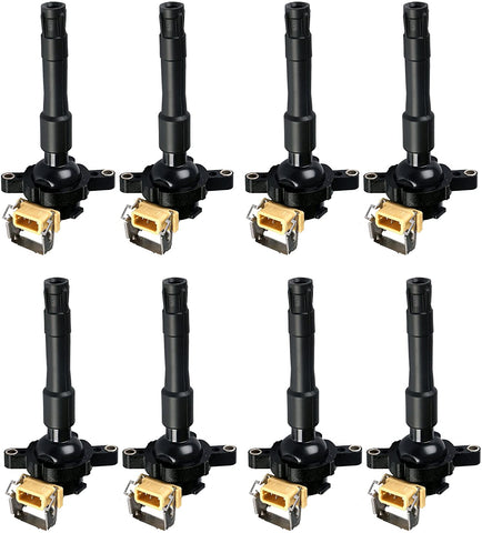 ENA Pack of 8 Ignition Coils Compatible with 97-05 BMW 540I 740I 740IL Z8 Base 4.4i Bentley Arnage Land Rover Range Rover 4.4L 4.6L 4.8L 5.0L 1748017 12139067830 12137599219