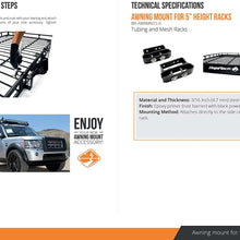 BajaRack Awning Mount for 5 Inch Height roof Racks