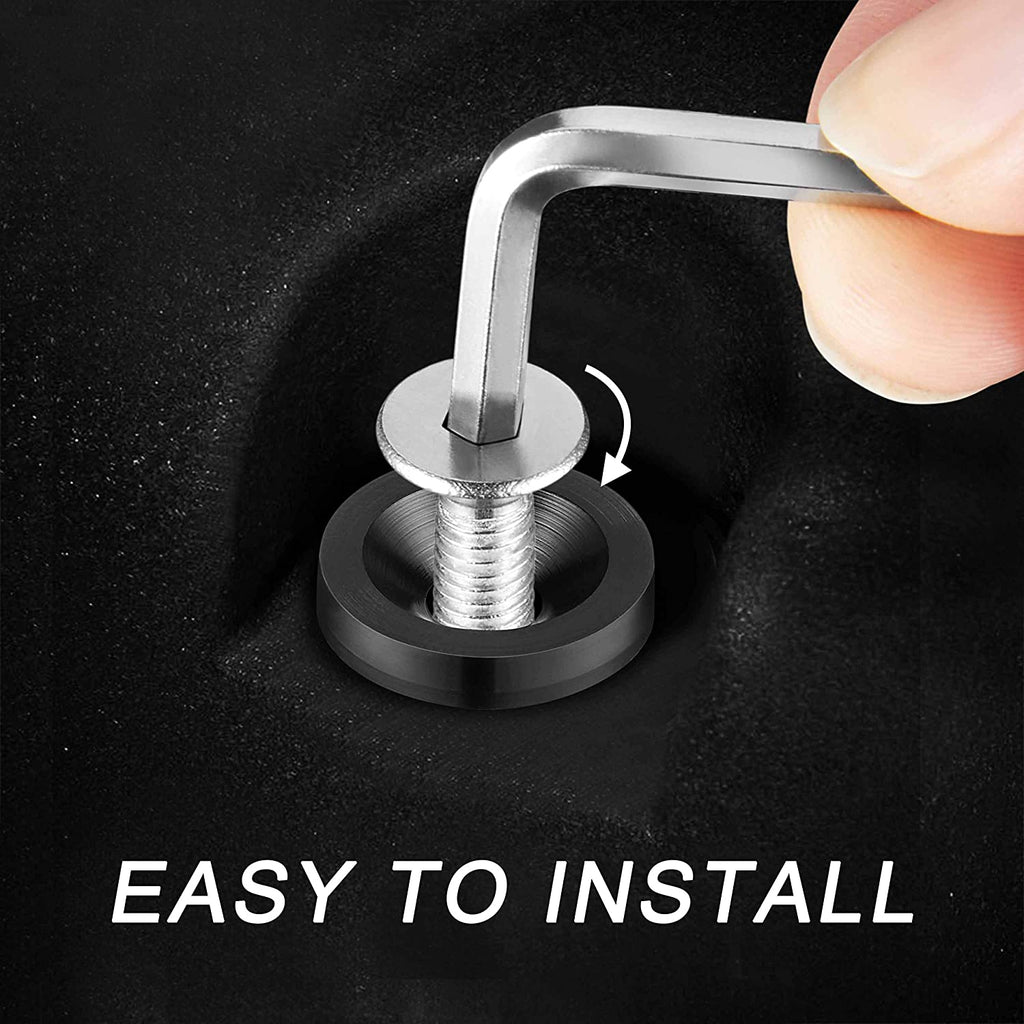 X Autohaux 6pcs Silver Tone M8x20mm Aluminum Alloy