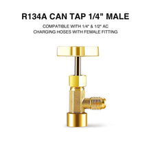 5FT 3-Way AC Diagnostic Manifold Gauge Set for Freon Charging, Fits R134A R12 R22 and R502 Refrigerants, with Acme Adapter and Can Tap for Automotive Car Air Conditioning