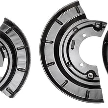 Dorman 924-662 Rear Brake Dust Shield for Select Ford/Mazda/Mercury Models, Black, Pack of 2 (OE FIX)