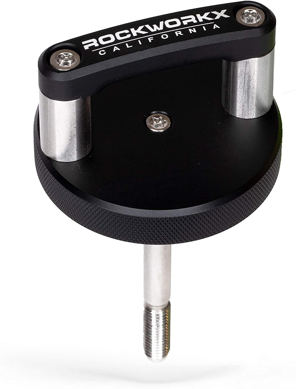 ROCKWORKX 2 in 1 Billet Aluminum JKU Freedom Hard Top Quick Release D-Ring Mounting Knob (2 Piece Set)