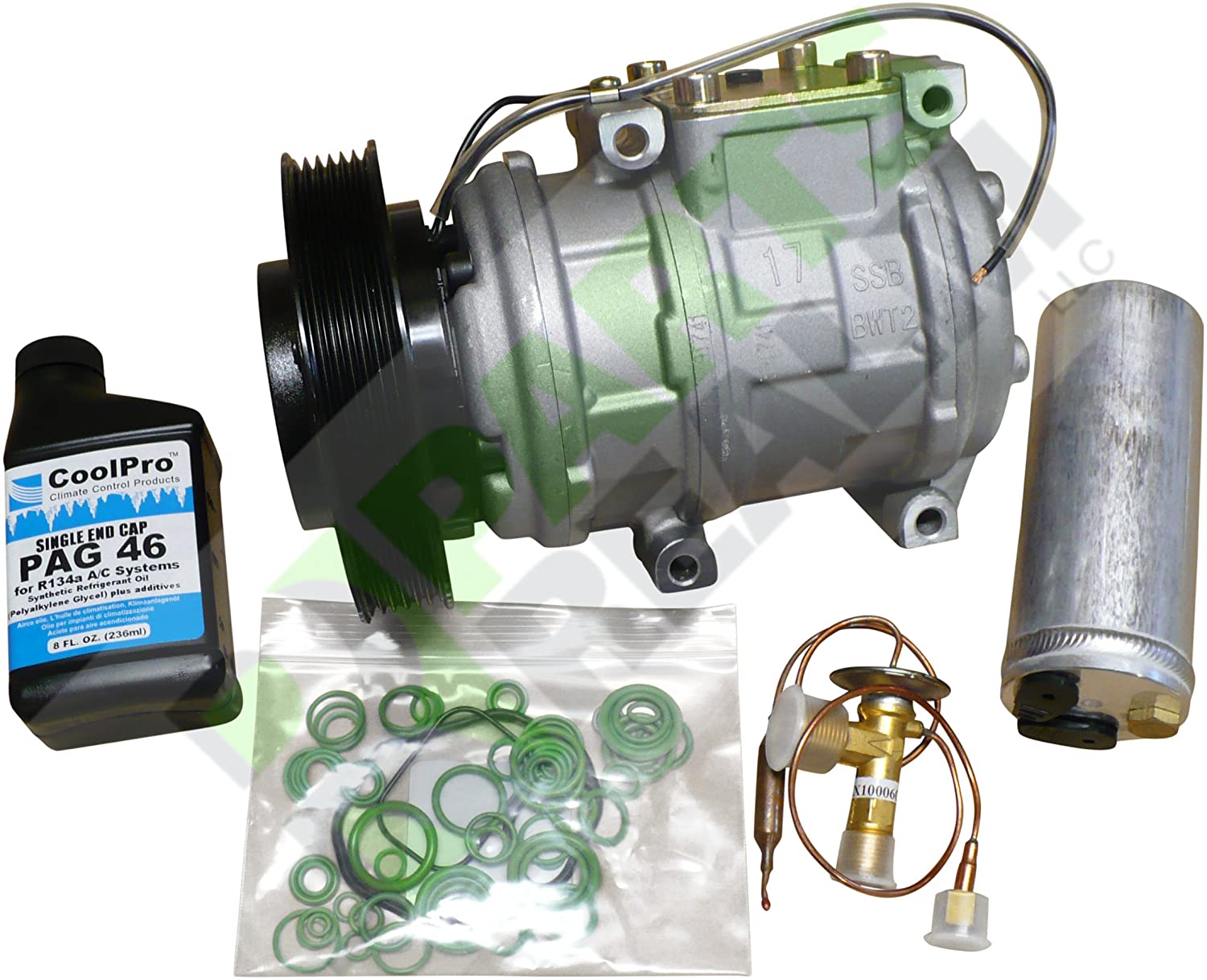 Parts Realm CO-0022AK2 Complete A/C AC Compressor Replacement Kit