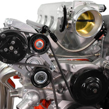 ICT Billet LS Truck A/C Air Conditioner Compressor Sanden 7176 Bracket Kit LQ4 LQ9 LSX AC with 1 wire power clutch natural cast aluminum R-134a refrigerant 551352-3