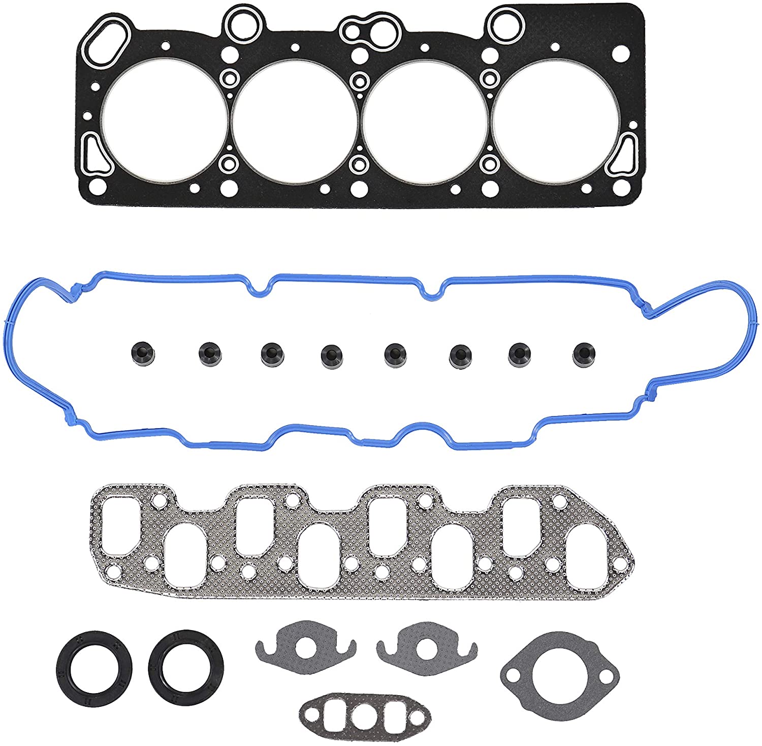 DNJ HGS146 Graphite Head Gasket Set/For 1991-1995/ Chrysler, Dodge, Plymouth/Acclaim, Caravan, Dakota, Daytona, Dynasty, LeBaron, Shadow, Spirit, Sundance, Voyager/ 2.2L, 2.5L/ SOHC/ 8V
