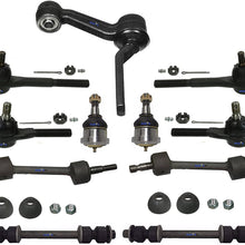PartsW 11 Pc Front & Rear Suspension Kit for Ford Crown Victoria Lincoln Town Car Mercury Grand Marquis Inner & Outer Tie Rod Ends, Lower Ball Joints, Idler Arm, Sway Bar End Links