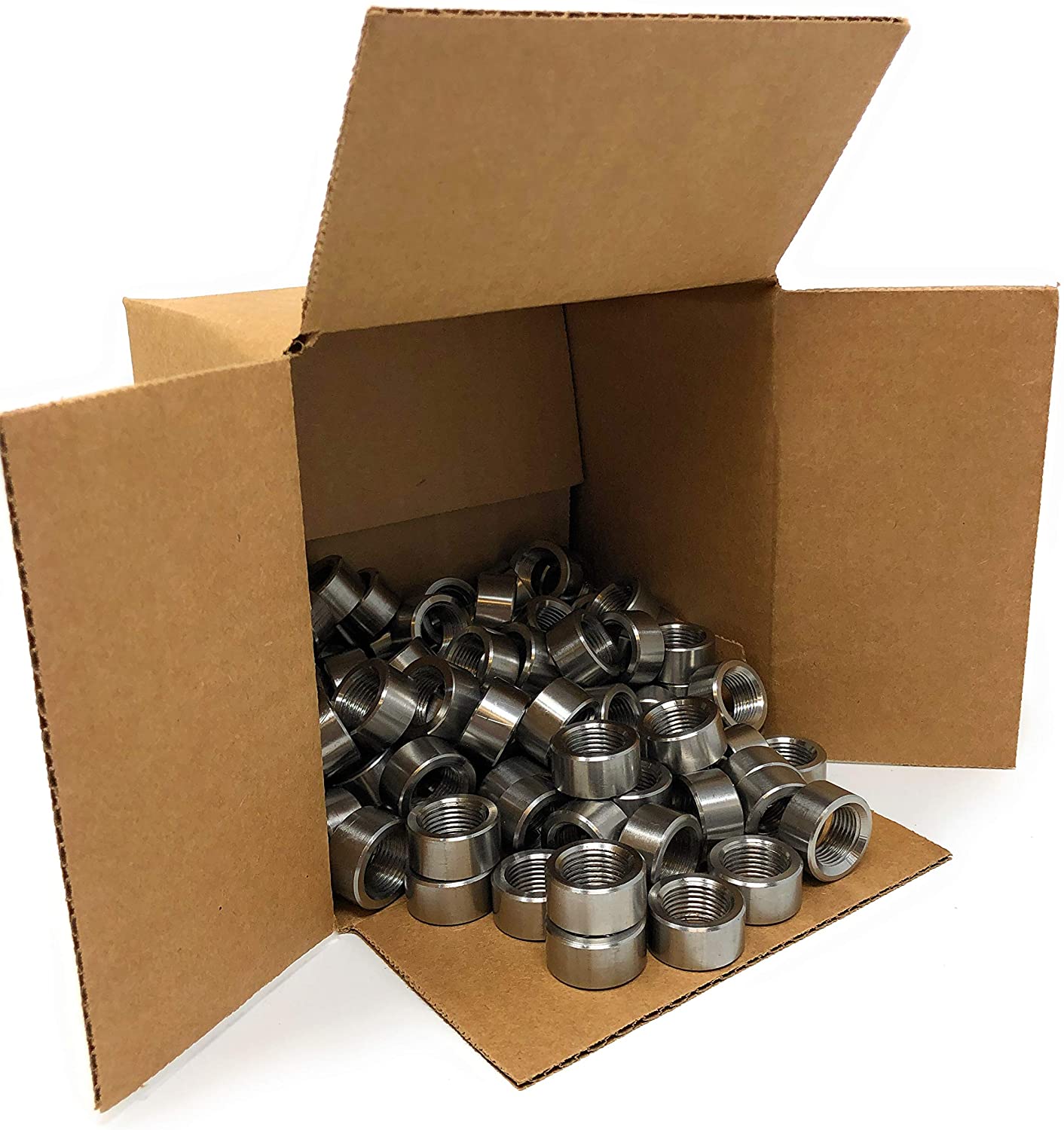 100 PACK Stainless Steel Oxygen Sensor Mounting Boss/Bung (BULK PRICING) M18 x 1.5