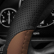 FH Group FH2001BROWN Steering Wheel Cover (Perforated Genuine Leather Brown)