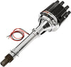 Pertronix D209800 Flame-Thrower Black Cap Plug and Play Opposite Rotation Engine Black Cap Marine Billet Electronic Distributor with Ignitor II Technology with Black Cap for Chevrolet Small Block/Big Block