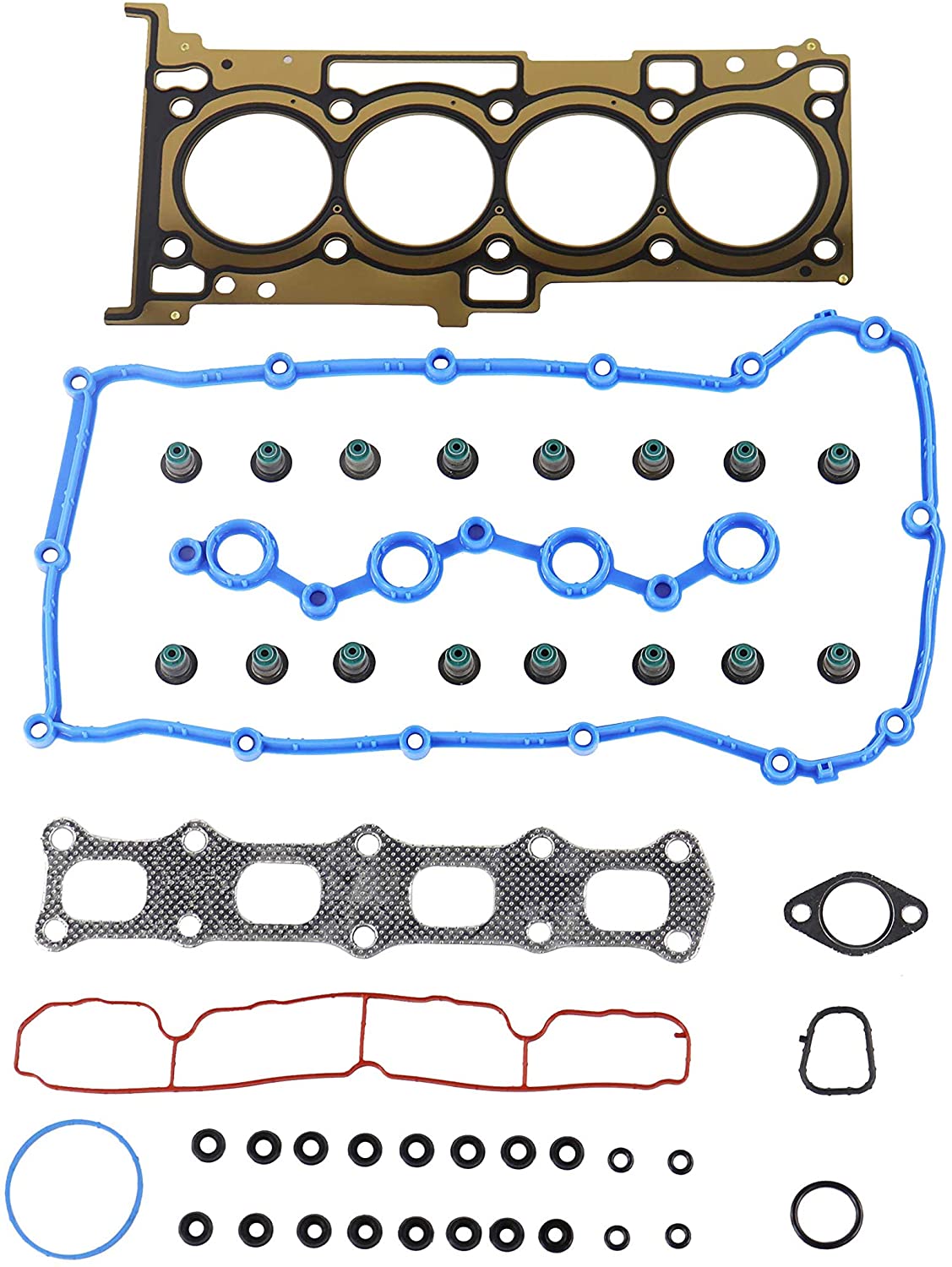 DNJ HGS171 MLS Head Gasket Set/For 2007-2015/ Dodge, Jeep/Caliber, Compass, Patriot/ 1.8L, 2.0L/ DOHC/ L4/ 16V/ 110cid, 122cid/ VIN 0, VIN A, VIN B, VIN C