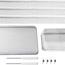 RV Furnace Vent Cover Flying Insect Screen for Camper Vents Protects RV Furnaces from Insects Stainless Steel Mesh with Installation Tool
