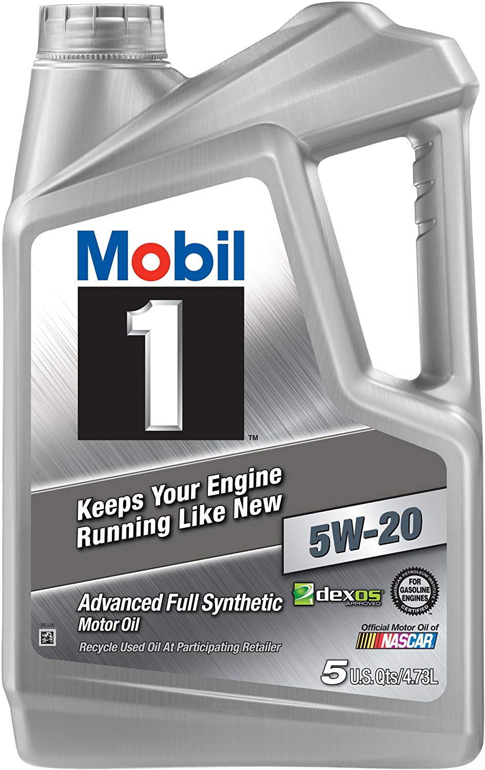Mobil 1 120763 Synthetic Motor Oil 5W-20, 5 Quart