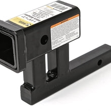 MaxxHaul 80875 1-1/4" to 2" Hitch Adapter With 4" Rise and 3-3/8" Drop - For Class I and Class II Receivers