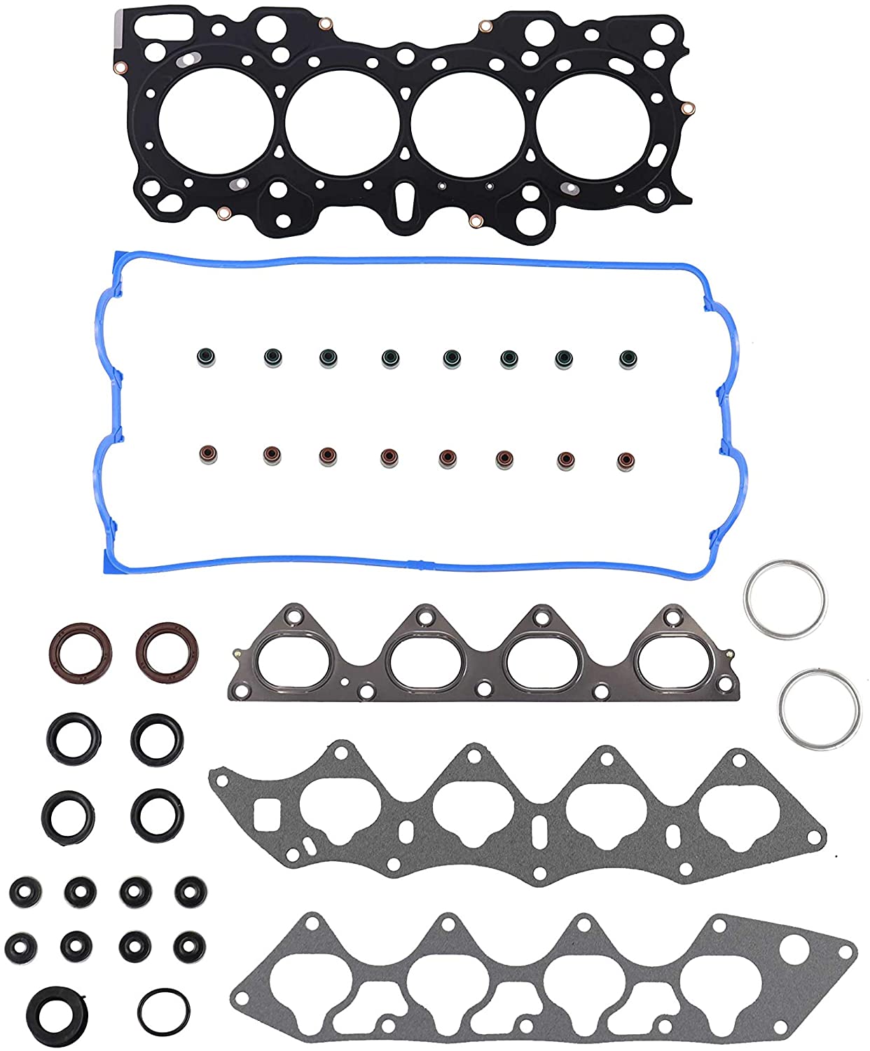 DNJ HGS217 MLS Head Gasket Set for 1992-2001 / Acura, Honda/Civic, Civic del Sol, Integra / 1.6L, 1.7L, 1.8L / DOHC / L4 / 16V / 1595cc, 1678cc, 1797cc, 97cid / B16A2, B16A3, B17A1, B18C1, B18C5