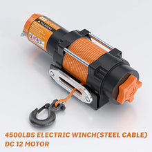 ORCISH 12V Waterproof 4500lb Electric ATV UTV Synthetic Rope Winch Kits (Synthetic Rope Style)