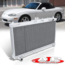 AJP Distributors Dual Row Core Aluminum Radiator For Mazda Miata MX5 MX-5 NB 1.6L 1.8L Manual Transmission 1999 2000 2001 2002 2003 2004 2005 99 00 01 02 03 04 05