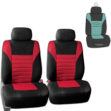 TLH Premium 3D Air Mesh Seat Covers Front Set, Airbag Compatible, Burgundy Color w/Air Freshener