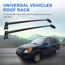 AUXMART 2 Pcs Roof Rack Cross Bars Crossbars Compatible for Honda CR-V 2002 2003 2004 2005 2006, OE Style Aluminum Rooftop Rail Bars Luggage Rack Cargo Carrier (Black)