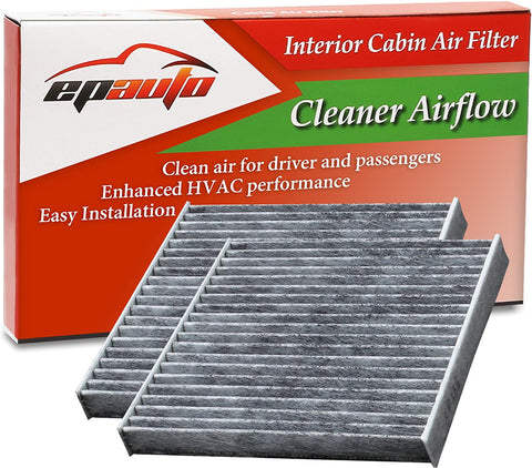 2 Pack - EPAuto CP285 (CF10285) Replacement for Toyota/Lexus/Scion/Subaru Replacement Premium Cabin Air Filter includes Activated Carbon