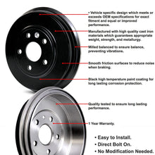 For 2009-2017 Toyota Corolla R1 Concepts Brake Drum Rear