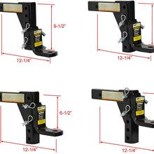 MaxxHaul 70067 8-Position Adjustable Ball Mount - 5000 lbs. GTW Capacity