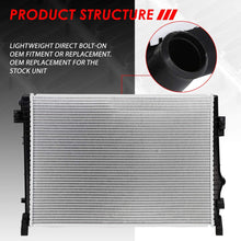 Replacement for Dodge Journey AT Models 1-3/8 inches Inlet OE Style Aluminum Direct Replacement Racing Radiator