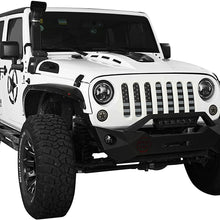 Hooke Road Front Grill Mesh Grille Insert US Flag Old Glory for 2007-2018 Jeep Wrangler JK & Wrangler Unlimited (Black Out)