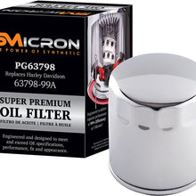 5Micron PG63798 Full Synthetic Oil Filter | Fits 1997-02 Buell M2 Cyclone, 2002 M2L Cyclone, 1996-98 S1 Lightning, 1995-96 S2 Thunderbolt, 1996 S2T Thunderbolt, 2012-16 Harley Davidson FLD Switchback