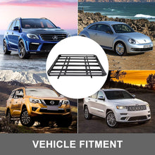 VEVOR Roof Rack Cargo Basket Universal Roof Rack Basket Aluminum Roof Mounted Cargo Rack 50X38 Inch for Car SUV Traveling Luggage Holder, with 150 LB Capacity