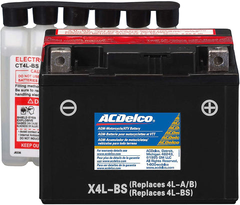 ACDelco ATX4LBS Specialty AGM Powersports JIS 4L-BS Battery