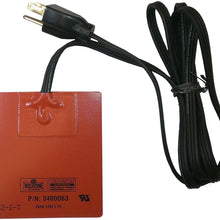 Zerostart 3400063 Silicone Pad Heater Engine Oil, Transmission Fluid, Reservoir and Hydraulic Fluid Heater, 3½" x 4½" | 120 Volts | 250 Watts (3.5 x 4.25")