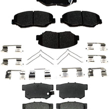Front & Rear Ceramic Brake Pad Sets Kit for Honda Civic LX 13 Automatic