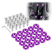 Enmoo 20Pcs Billet Aluminum Fender Bumper Washer Bolt Engine Bay Dress Up Fastener Kit Lisence Plate Decor Bolts M6 Bolt Screw Accessories (Green)
