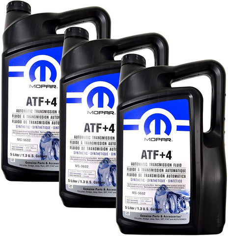Mopar Automatic Transmission Fluid ATF+4 - 5 Liter (1.3 Gallon) 3 Pack