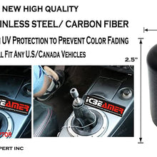 ICBEAMER Racing Style Matte Black Aluminum Carbon Fiber Manual Shifter Gear Shift Knob 5 6 Speeds Pattern Free Return