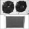 DNA Motoring RA+FS-CK73V8-2 2-Row Radiator with Fan Shroud