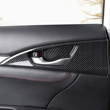 Xotic Tech ABS Carbon Fiber Pattern Car Interior Auto Gear Shift Knob Frame Cap Cover Trim Protective for Honda Civic 2016 2017 2018 2019 2020