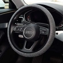 KAFEEK Diamond Leather Steering Wheel Cover with Bling Bling Crystal Rhinestones, Universal 15 inch Anti-Slip,Black Diamond