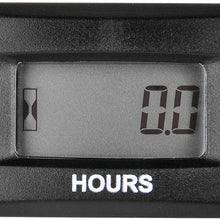Jayron Digital LCD Induction Hour Meter, Hour Meter Gauge No Power Required,Built-in Battery, Waterproof Design, Panel Mounted,Used for Lawn Mower, Generator, Road Machinery, Motorcycle, Chainsaw ATV