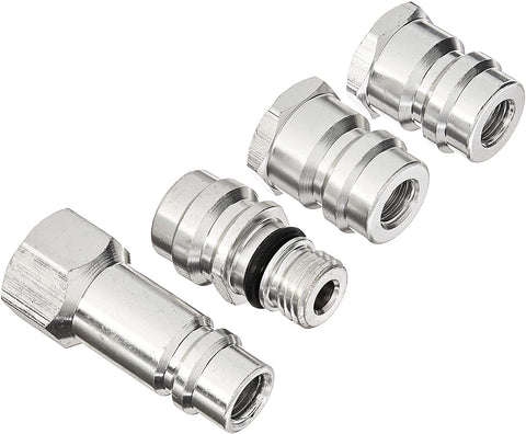 InterDynamics Certified AC Pro Car Air Conditioner Adapter Kit (4 Items), for R12 to R134A Refrigerant, High and Low Side Ports, VA-LH11