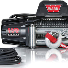 WARN 103252 VR EVO 10 Electric 12V DC Winch with Steel Cable Wire Rope: 3/8" Diameter x 90' Length, 5 Ton (10,000 lb) Pulling Capacity