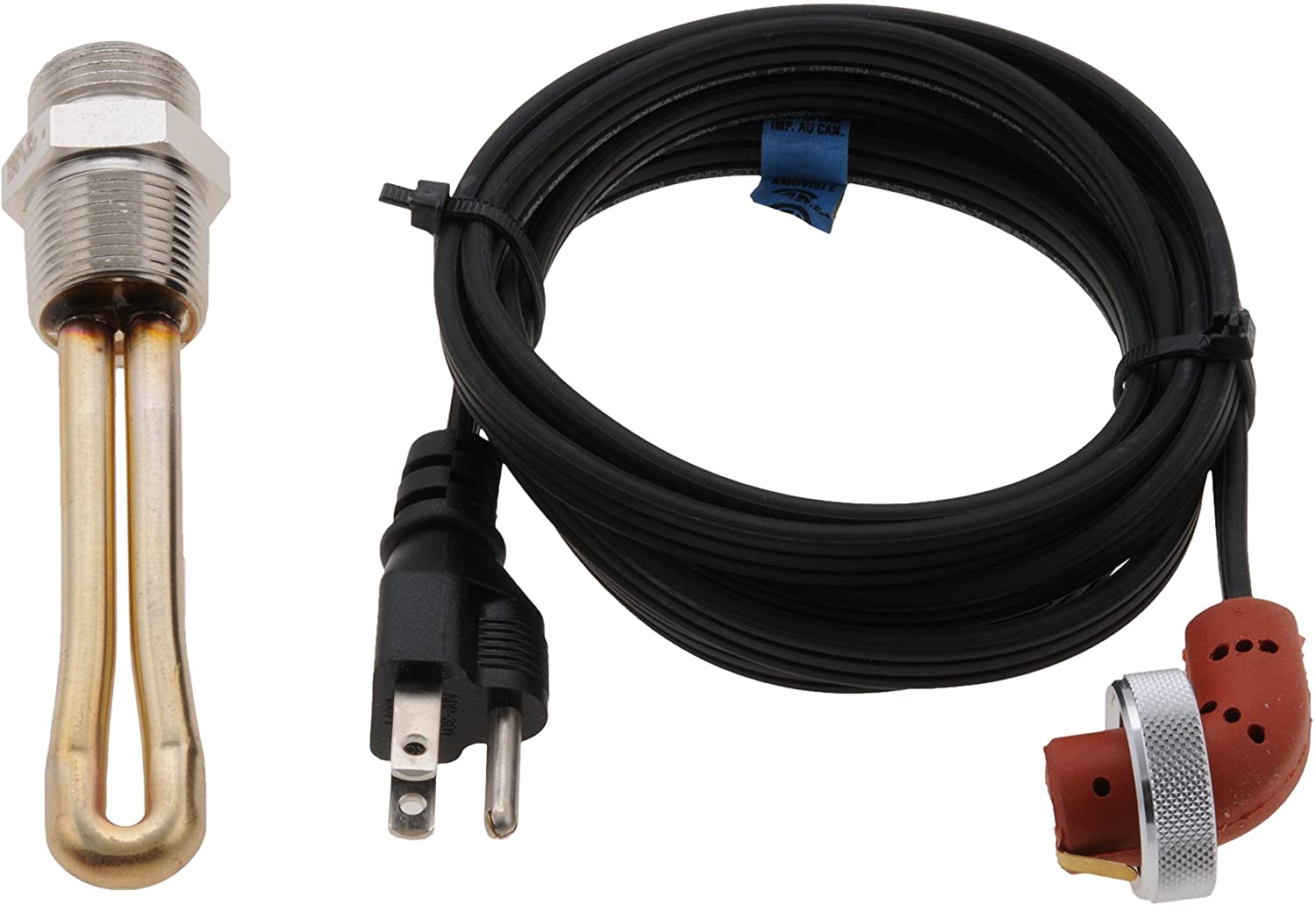 Zerostart 3500043 Engine Block Heater for Ford, Mercury, Lincoln, International, Caterpillar, Detroit Diesel, Hino, Mack, Nissan, 3/4