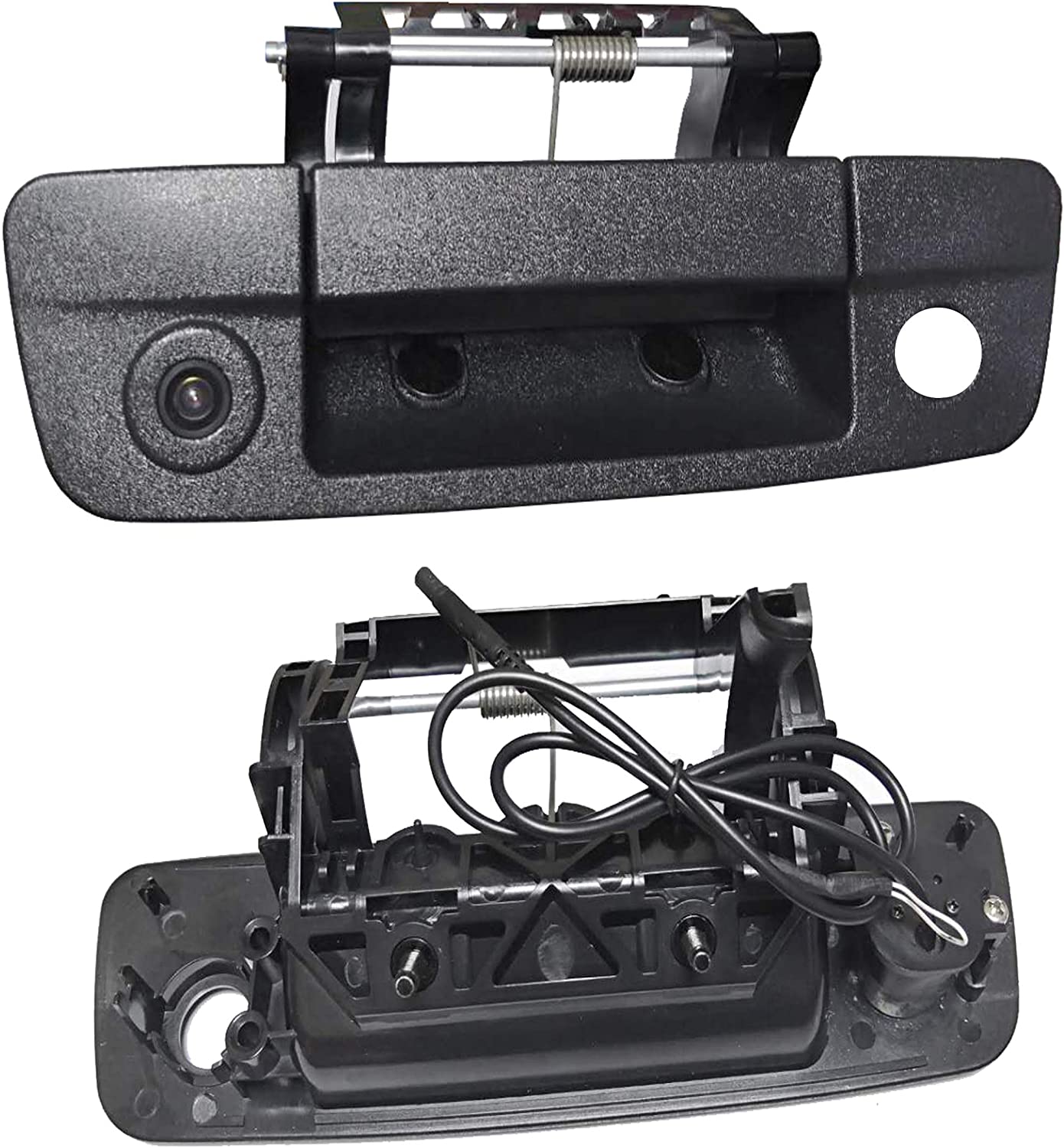 Weivision Tailgaters Replacement Black Tailgate Backup Reverse Handle Camera for Dodge Ram 1500 2009-2017 for Universal RCA Monitors
