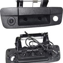 Weivision Tailgaters Replacement Black Tailgate Backup Reverse Handle Camera for Dodge Ram 1500 2009-2017 for Universal RCA Monitors