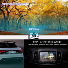 JPP Rear View Camera - Waterproof Reverse Backup Cameras for Car 170° Viewing Angle Night Vision with 4 IR LED Lights (Silver)