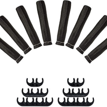 Rolling Gears Spark Plug Boot Protector 1800 Degree Heat Shield Thermal Protection Insulator Sleeve + Wire Separator Divider Suit for 6 mm to 9 mm (Black)